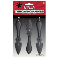 Plastic Ninja Throwing Knives - Pk 3