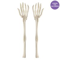 Plastic Skeleton Hands Serving Utensils - Pk 2