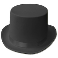 Adults Black Satin Top Hat
