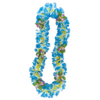 Blue & Yellow Fancy Orchid Lei