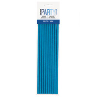 Glitz Blue Paper Drinking Straws - Pk 10