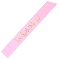 Bride-To-Be Pink & Gold Ribbon Sash