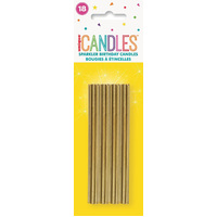 Gold Sparkler Birthday Candles - Pk 18