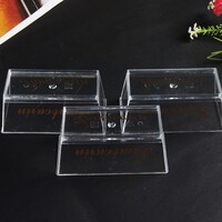 Clear Acrylic Rectangle Dessert Dish (10x4.5cm) - Pk 10