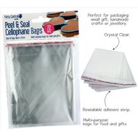 Small Clear Peel & Seal Cellophane Bags (16x12cm) - Pk 72