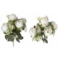 White Silk Flower Bunch (7 heads)