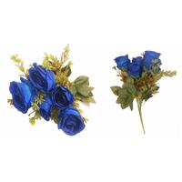 Blue Silk Flower Bunch (7 heads)