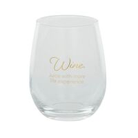 "Juice With More Life Experience" Novelty Stemless Wine Glass (8x10cm)