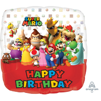 Super Mario Party Happy Birthday Foil Balloon (43cm)