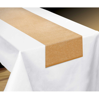 Metallic Gold Fabric Table Runner (182x33cm)