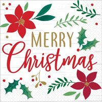 Christmas Wishes Paper Napkins (33cm) - Pk 16