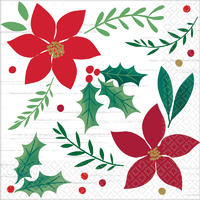 Christmas Wishes Beverage Napkins (25cm) - Pk 16