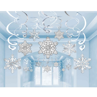 Snowflake Hanging Swirls - Pk 12