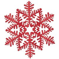 Red Glitter Snowflake Cutout Decoration (28cm)