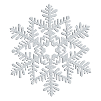 Silver Glitter Snowflake Cutout Decoration (16cm)