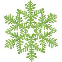 Green Glitter Snowflake Cutout Decoration (16cm)