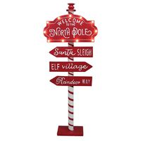 North Pole LED Sign Post (154cm)