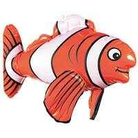 (Asstd. Colours) Inflatable Striped Clownfish (43cm)