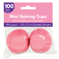 Mini Bubblegum Pink Cupcake Cases - Pk 100