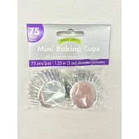 Mini Silver Foil Cupcake Cases - Pk 75