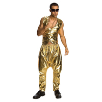 Adults Rapper Gold Harem Pants (Standard)