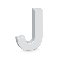 "J" White Letter Prop (20cm)