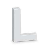 "L" White Letter Prop (20cm)