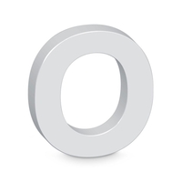 "O" White Letter Prop (20cm)