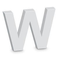 "W" White Letter Prop (20cm)
