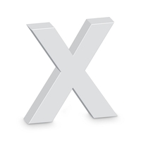 "X" White Letter Prop (20cm)