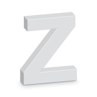 "Z" White Letter Prop (20cm)