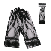 Adults Black Lace Gloves