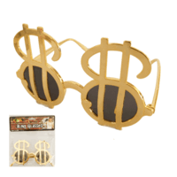 Gold Dollar Sign Party Glasses