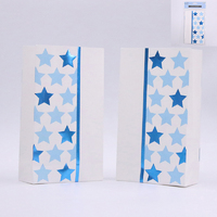 Sky Blue Stars Paper Loot Bags - Pk 6