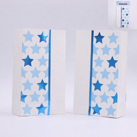 Sky Blue Stars Paper Loot Bags - Pk 6