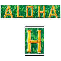 Aloha Metallic Fringe Banner (25.4x121.9cm)