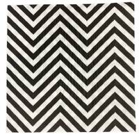 Black & White Chevron Striped Paper Napkins - Pk 20