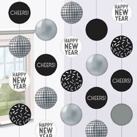 Happy New Year Disco Ball Drop Decorations (152cm) - Pk 5*