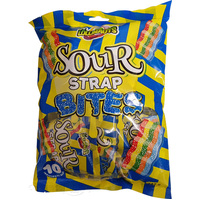 Sour Gummy Rainbow Strap Bites (242g) - Pk 10