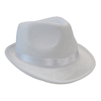 Adults 1920s White Fedora