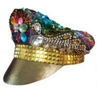 Rainbow Sequin Festival Hat