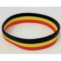 Black, Yellow & Red Silicone Bracelet