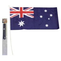 Medium Australian Flag On Pole (45x22.5cm)