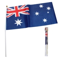 Australian Flag On Stick (30x15cm) - Pk 8
