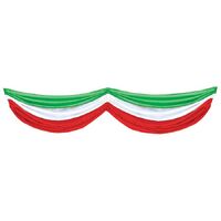 Italian Green, White & Red Fabric Bunting (1.5m)