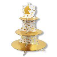 White & Gold Unicorn Cupcake Stand (40cm)