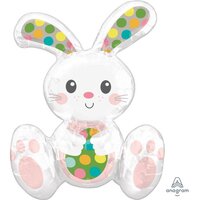 Sitting Easter Bunny Foil Balloon (38x50cm)