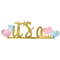 "It's a..." Gender Reveal Gold Foil Table Centrepiece