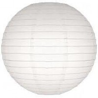 Round White Paper Lanterns (20cm) - Pk 2