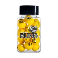Over The Top Edible Bling Yellow Emoji Pearls (70g)